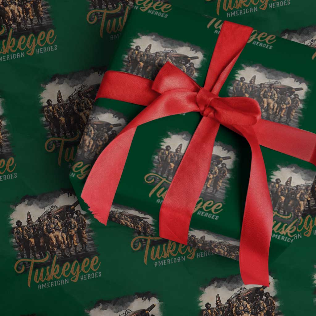 Tuskegee Airmen Wrapping Paper Roll African American Heroes WW2 Tribute Black History Month - Wonder Print Shop