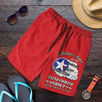 Tuskegee Airmen WWII Heroes Shorts for Men The Great American Aviators Red Art - Wonder Print Shop