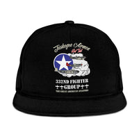 Tuskegee Airmen WWII Heroes Snapback Cap The Great American Aviators Black Art - Wonder Print Shop