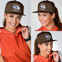 Tuskegee Airmen WWII Heroes Snapback Cap The Great American Aviators Brown Leather Pattern - Wonder Print Shop