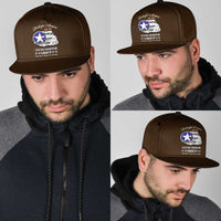 Tuskegee Airmen WWII Heroes Snapback Cap The Great American Aviators Brown Leather Pattern - Wonder Print Shop