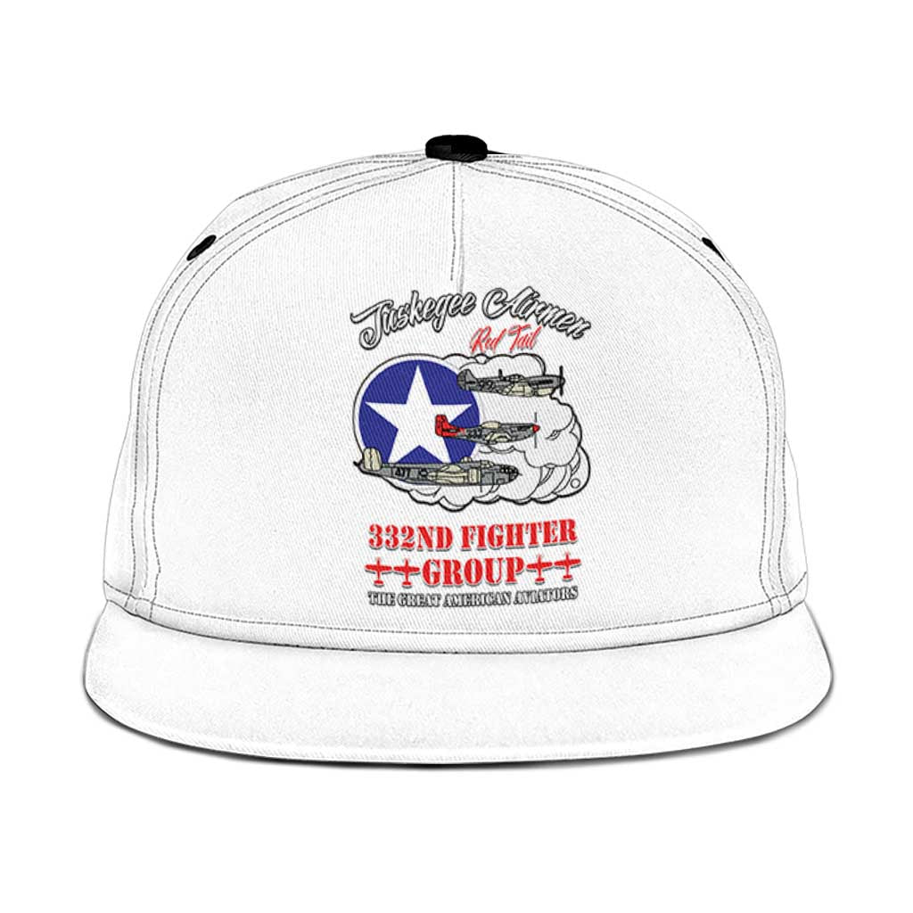 Tuskegee Airmen WWII Heroes Snapback Cap The Great American Aviators White Art - Wonder Print Shop