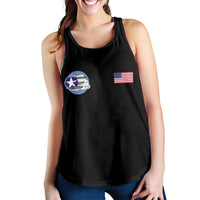 Tuskegee Airmen WWII Heroes Women Racerback Tank The Great American Aviators Black Art - Wonder Print Shop