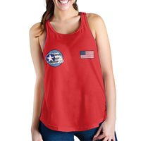 Tuskegee Airmen WWII Heroes Women Racerback Tank The Great American Aviators Red Art - Wonder Print Shop