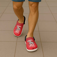 Tuskegee Red Tails Airmen Clogs Shoes P-51 Mustang 332nd Fighter Group - Black Red - Wonder Print Shop