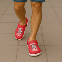 Tuskegee Red Tails Airmen Clogs Shoes P-51 Mustang 332nd Fighter Group - Red - Wonder Print Shop