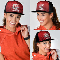Tuskegee Red Tails Airmen Snapback Cap P-51 Mustang 332nd Fighter Group - Black Red - Wonder Print Shop