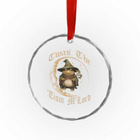 Twas the Tism MLord Frog Crystal Glass Ornament Funny Anti Social Meme