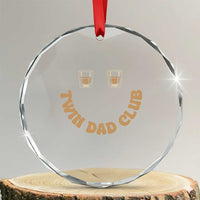 Twin Dad Club Crystal Glass Ornament Funny Father Of Twins Fathers Day Gift