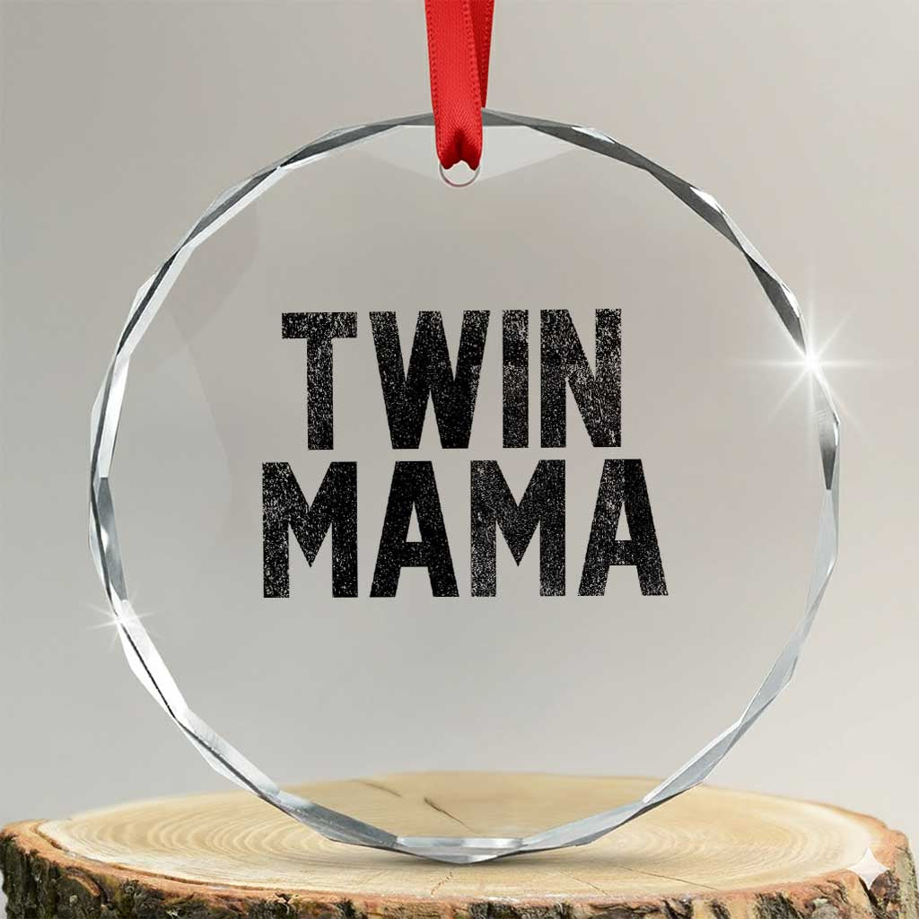 Twin Mama Crystal Glass Ornament Pregnancy Announcement New Mom Mothers Day Gift