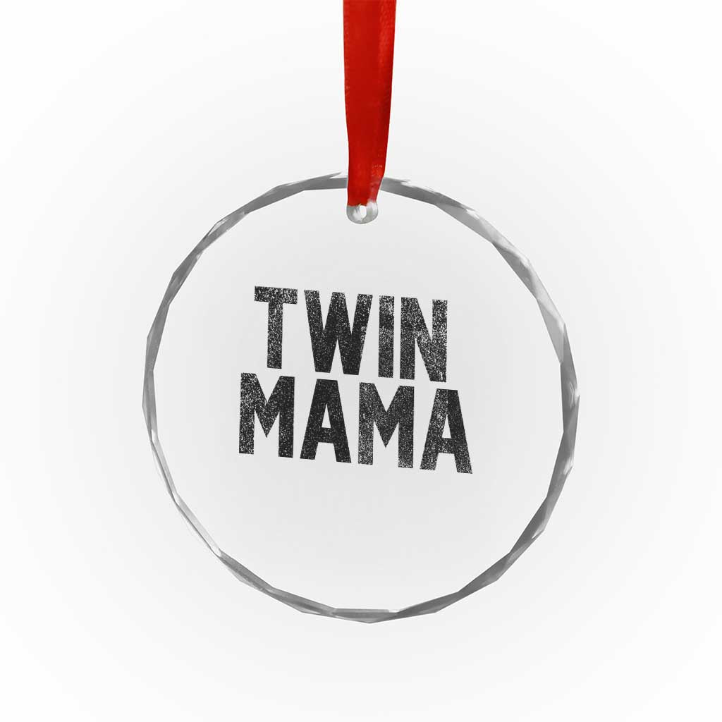 Twin Mama Crystal Glass Ornament Pregnancy Announcement New Mom Mothers Day Gift