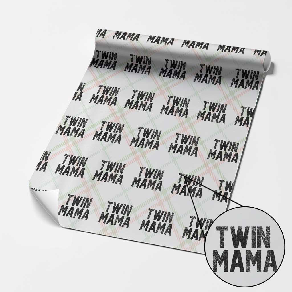 Twin Mama Wrapping Paper Roll Pregnancy Announcement New Mom Mothers Day Gift