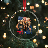 Two Fiddy 250th Anniversary Crystal Glass Ornament Funny Founding Father 4th of July