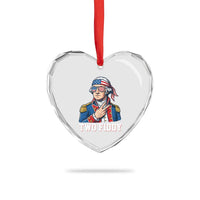 Two Fiddy George Washington Bandana Heart Crystal Glass Ornament Funny Cool Sunglasses American Flag Headband Peace Sign Patriotic