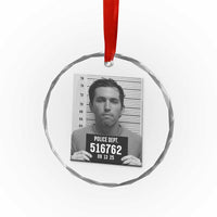 Tyler Robinson Mugshot Crystal Glass Ornament Justice For Charlie Kirk TS02