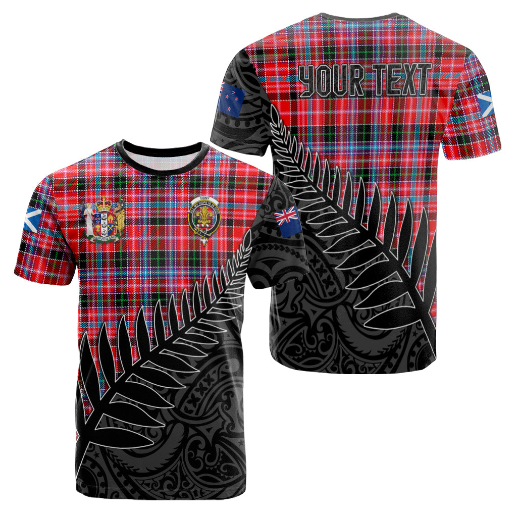 udny-tartan-family-crest-t-shirt-with-fern-leaves-and-coat-of-arm-of-nea-zealand