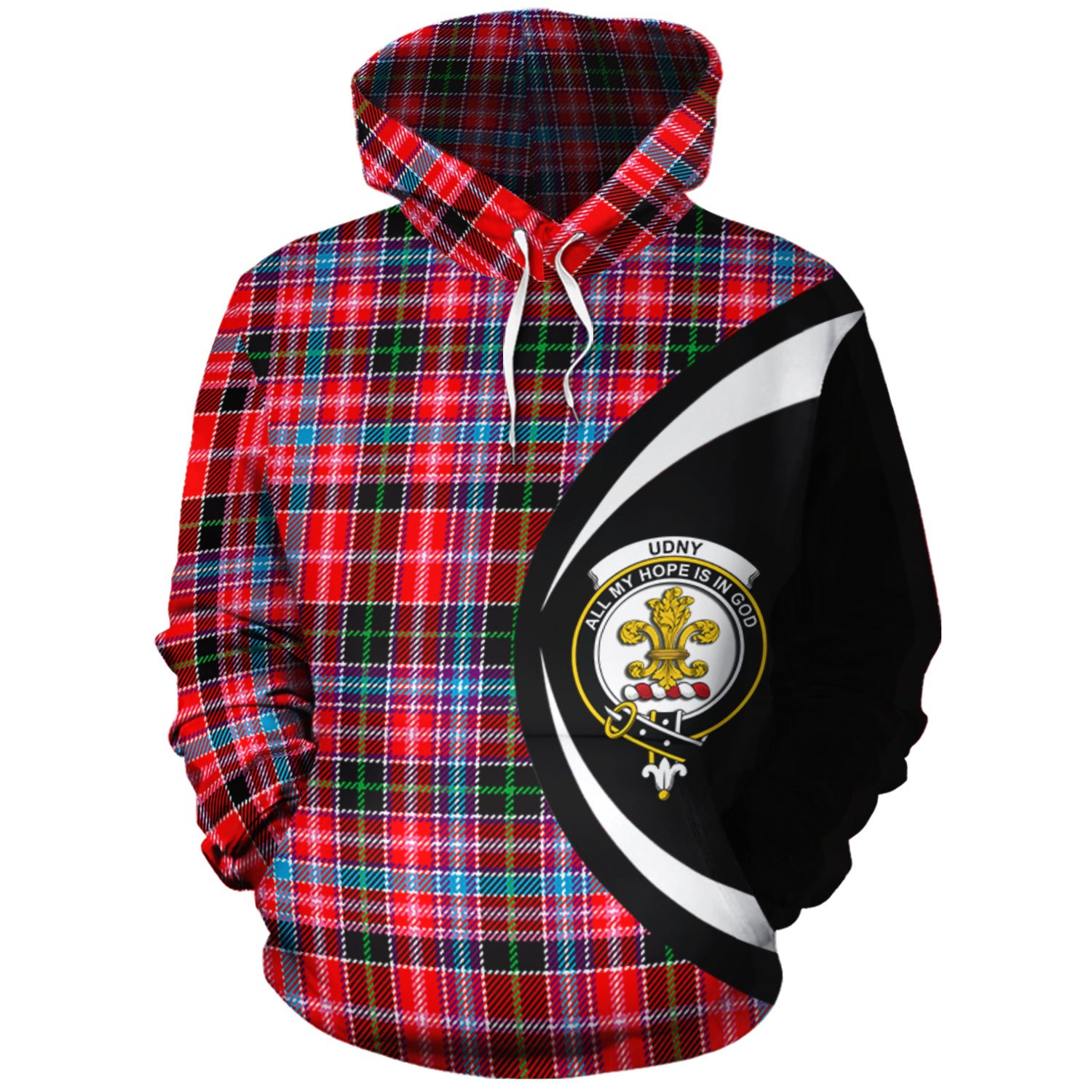 scottish-udny-clan-crest-circle-style-tartan-hoodie
