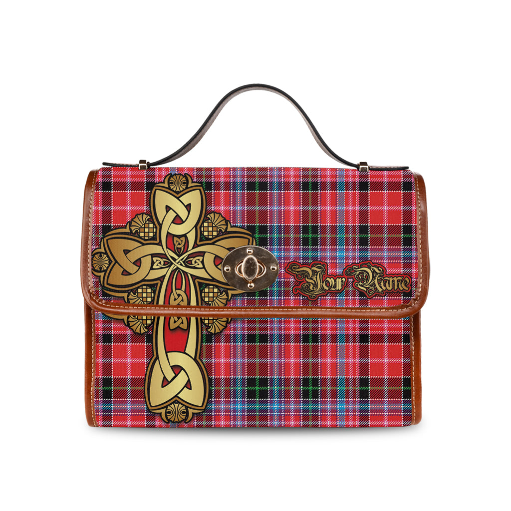 udny-tartan-canvas-bag-personalize-your-name-with-golden-thistle-and-celtic-cross-canvas-bag
