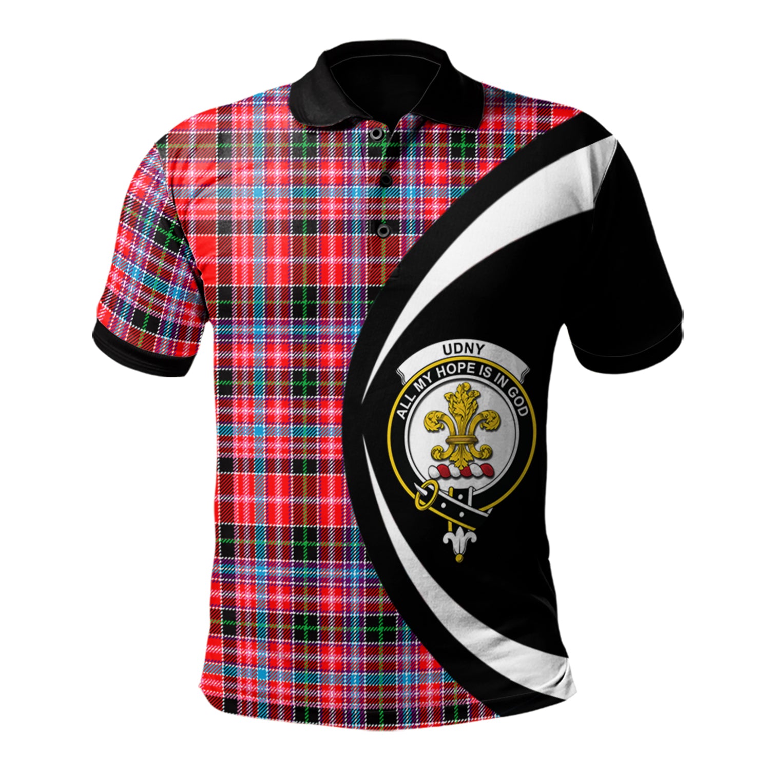 scottish-udny-clan-crest-circle-style-tartan-polo-shirt