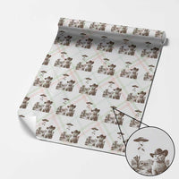 UFO Cowboy Cat Wrapping Paper Roll Vintage Graphic Retro Western Rodeo
