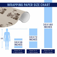 UFO Cowboy Cat Wrapping Paper Roll Vintage Graphic Retro Western Rodeo