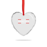 Ughmerica Anti 4th of July Heart Crystal Glass Ornament