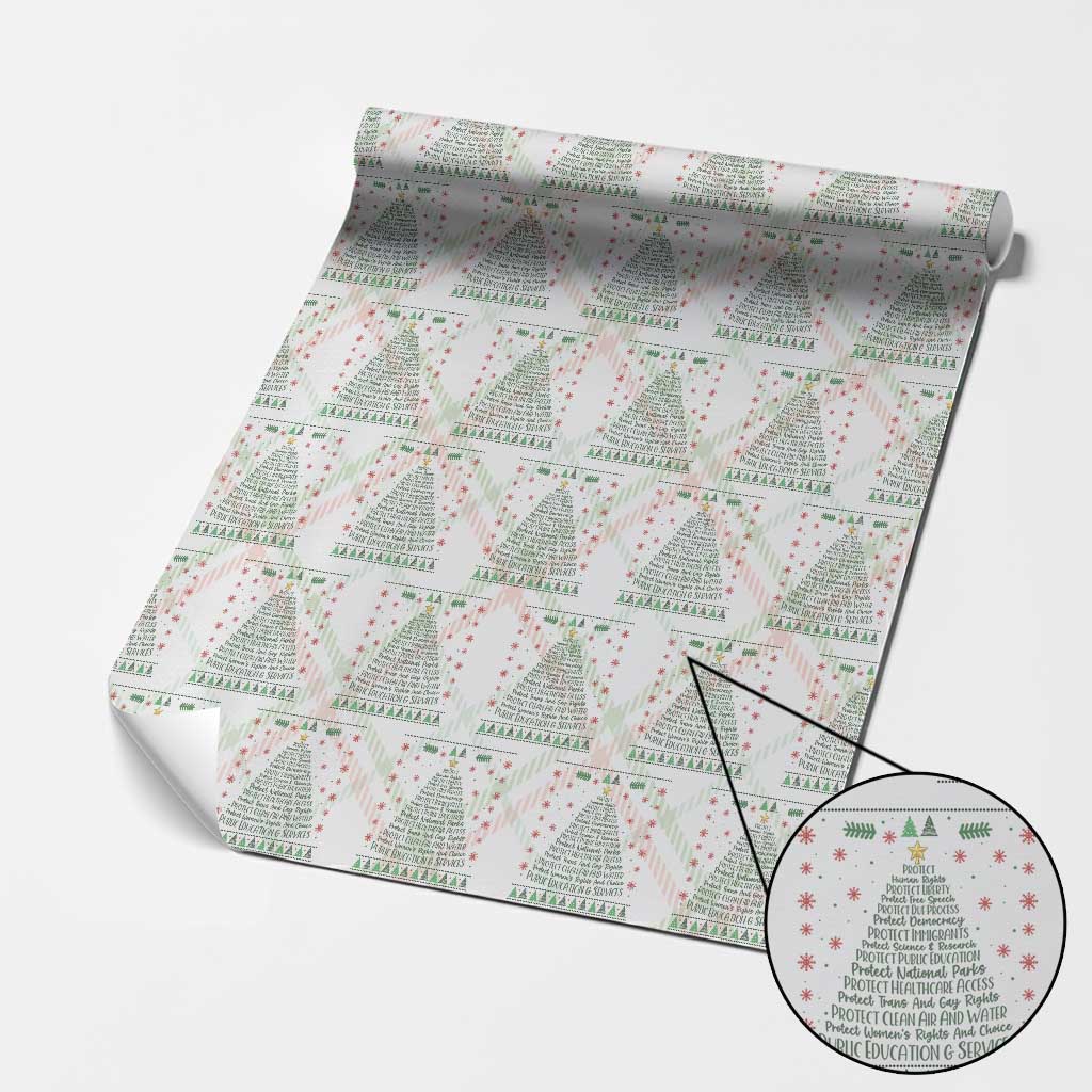 Ugly Activist Christmas Tree Wrapping Paper Roll Human Rights Xmas Gift - Wonder Print Shop