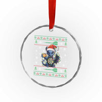 Ugly Christmas Dragon Dart Player Crystal Glass Ornament Gift For Dartist - Wonder Print Shop