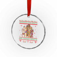 Ugly Christmas Feminist Raccoon Gift Crystal Glass Ornament Reproductive Rights Are Human Rights - Wonder Print Shop