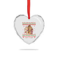 Ugly Christmas Feminist Raccoon Gift Heart Crystal Glass Ornament Reproductive Rights Are Human Rights - Wonder Print Shop