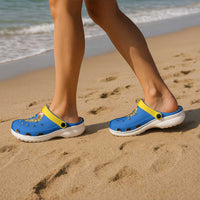 Ukraine Cherkasy Oblast Clogs Shoes Flag Color Inspiration