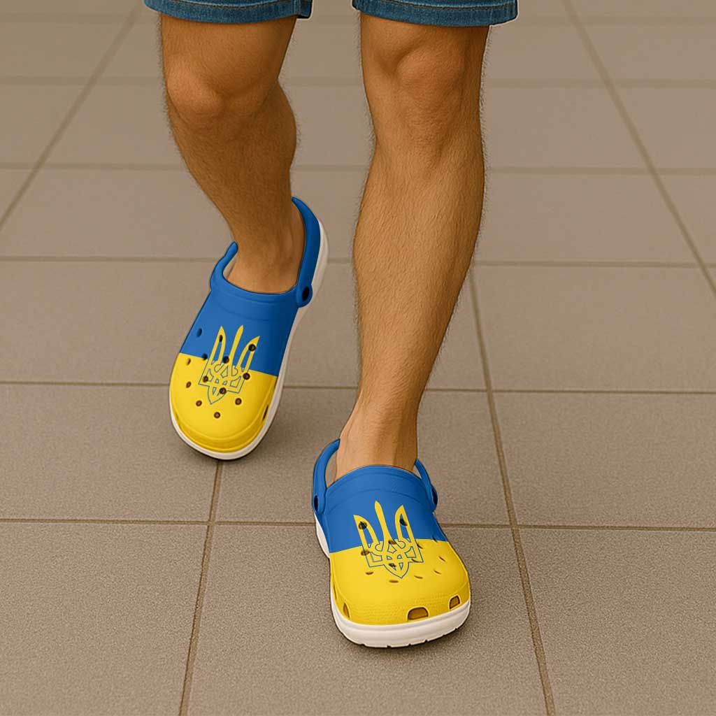 Ukraine Clogs Shoes Flag Color Inspiration - Wonder Print Shop