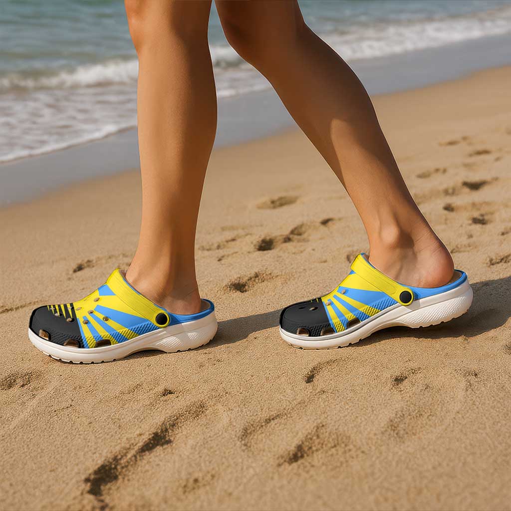Ukraine Donetsk Oblast Clogs Shoes Flag Color Inspiration