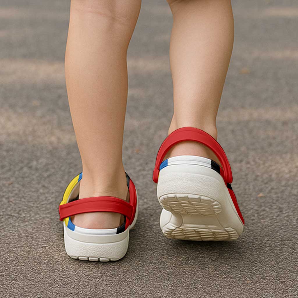 Ukraine Ivano-Frankivsk Oblast Clogs Shoes Flag Color Inspiration