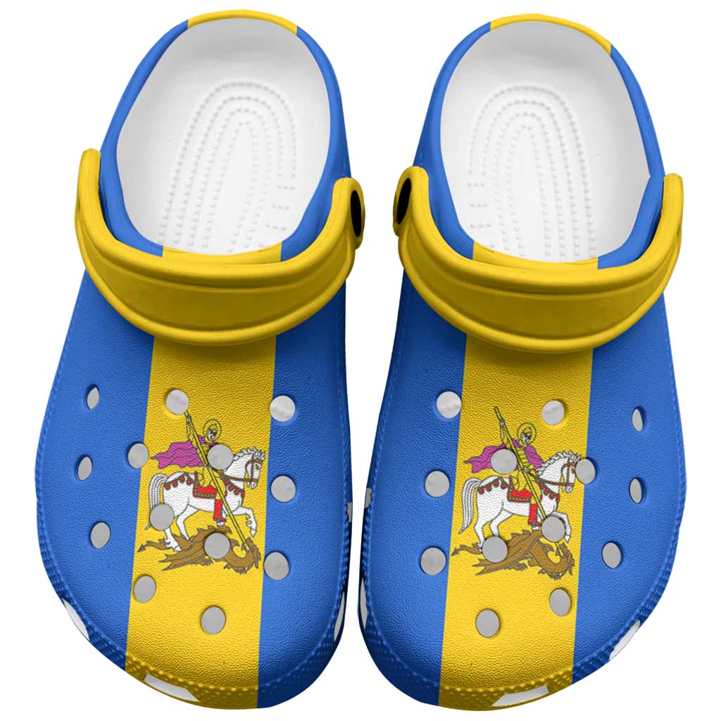 Ukraine Kyiv Oblast Clogs Shoes Flag Color Inspiration