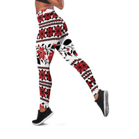 Ukraine Leggings Ukrainian Traditional Folk Patterns - Wonder Print Shop