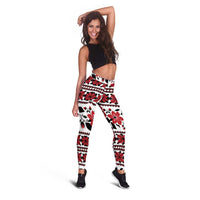 Ukraine Leggings Ukrainian Traditional Folk Patterns - Wonder Print Shop
