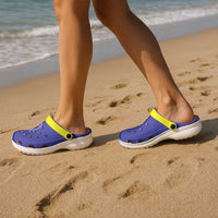 Ukraine Luhansk Oblast Clogs Shoes Flag Color Inspiration