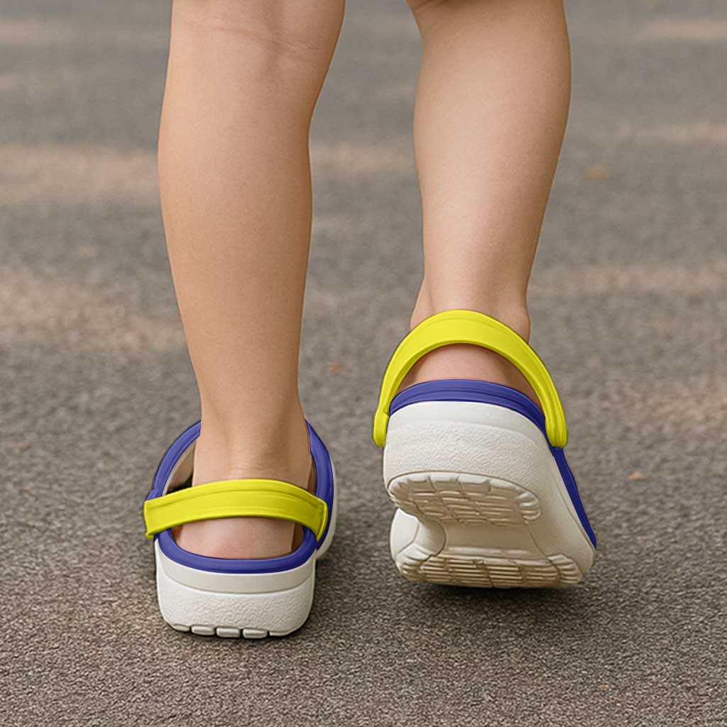 Ukraine Luhansk Oblast Clogs Shoes Flag Color Inspiration