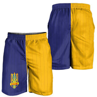 Ukraine National Football Shorts for Men The Blue and Yellow with Map Half Style - Wonder Print Shop