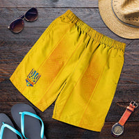 Ukraine National Football Shorts for Men Vyshyvanka Inspired Geometry - Wonder Print Shop