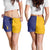 Ukraine National Football Shorts for Women The Blue and Yellow with Map Half Style - Wonder Print Shop