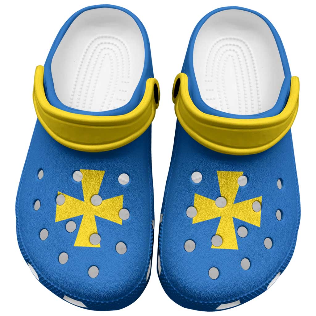 Ukraine Poltava Oblast Clogs Shoes Flag Color Inspiration