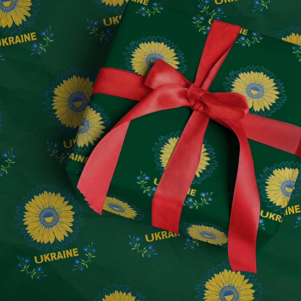 Ukraine Sunflower Wrapping Paper Roll Ukrainian Flag - Wonder Print Shop