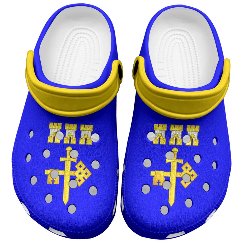 Ukraine Ternopil Oblast Clogs Shoes Flag Color Inspiration