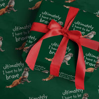 Ultimate I Have To Be Brave Baby Monkey Punch Wrapping Paper Roll