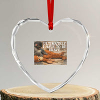 Ultimate I Have To Be Brave Punch The Monkey Heart Crystal Glass Ornament Cute Baby Monkey Hugging Plush