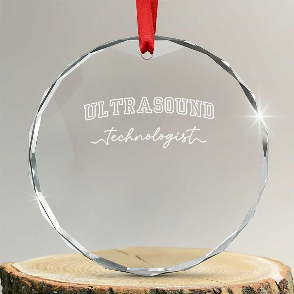 Ultrasound Tech Crystal Glass Ornament Technologist Gift Sonographer Sonography Student - Wonder Print Shop