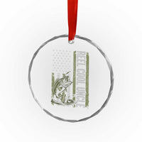 Uncle Fishing Crystal Glass Ornament Reel Cool Uncle Fisherman US Flag