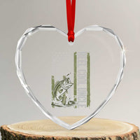 Uncle Fishing Heart Crystal Glass Ornament Reel Cool Uncle Fisherman US Flag